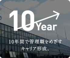 10年間で管理職をめざすキャリア形成。